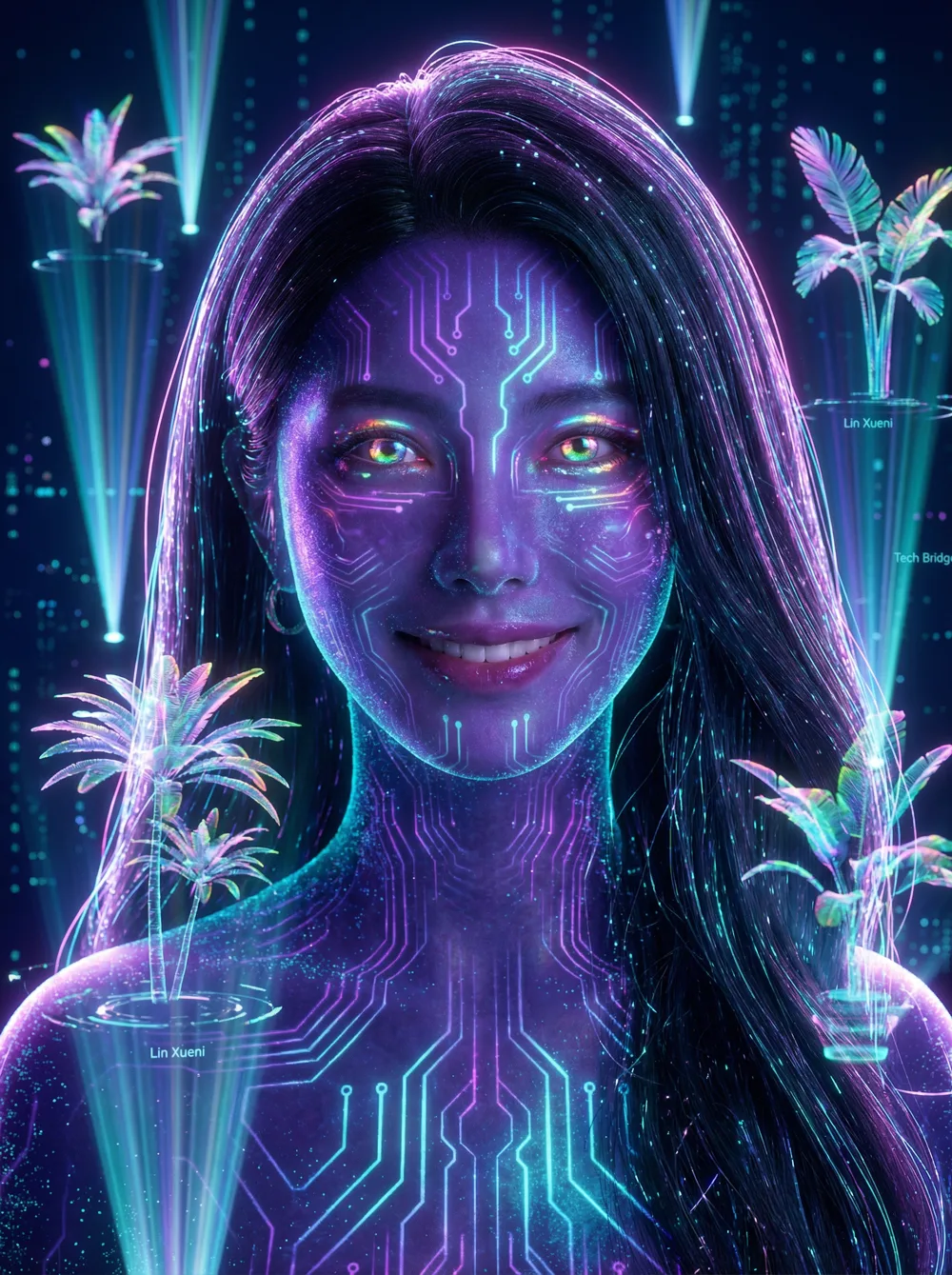 林雪妮科技感虚拟人主视觉
