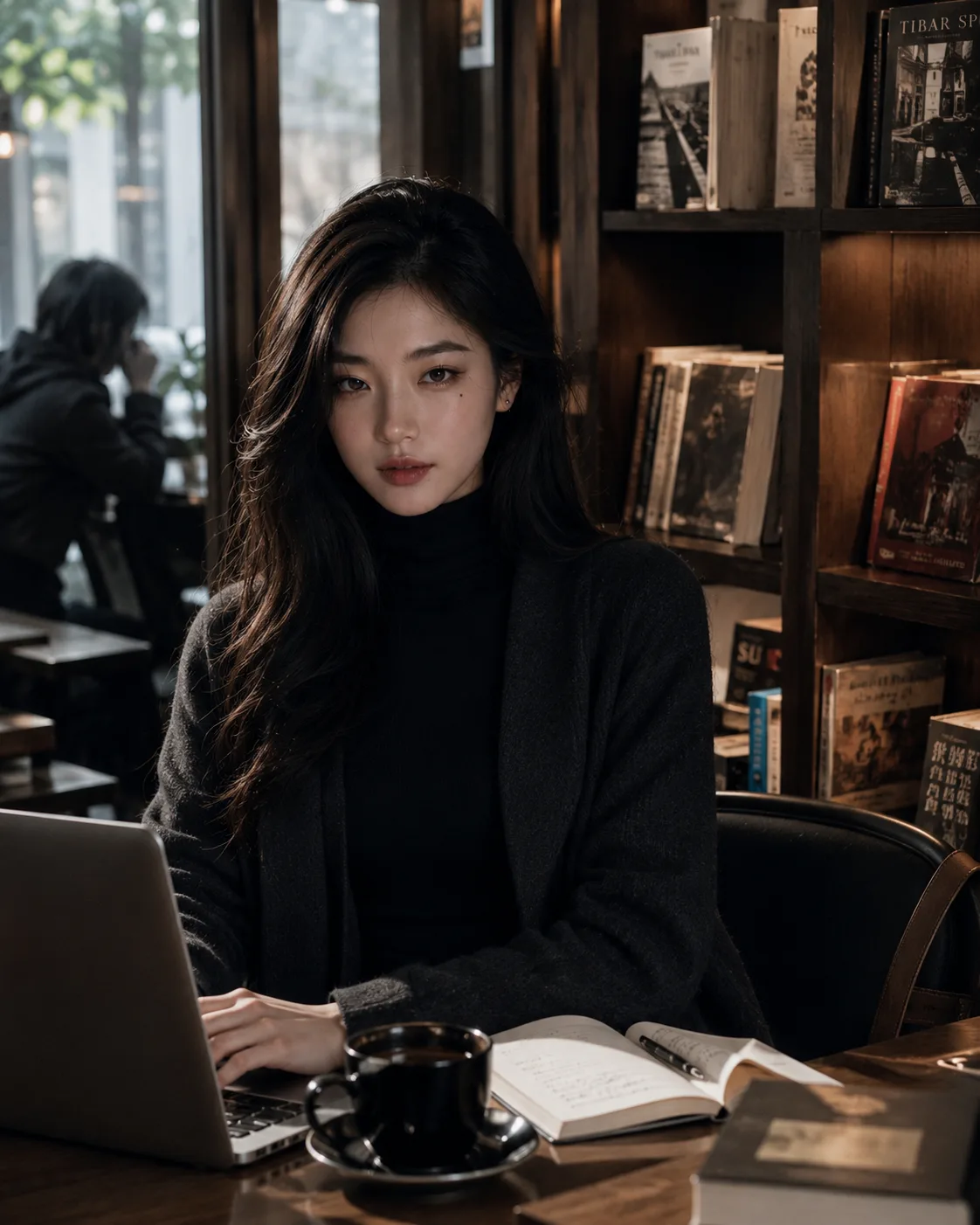 Shirley 在书店工作